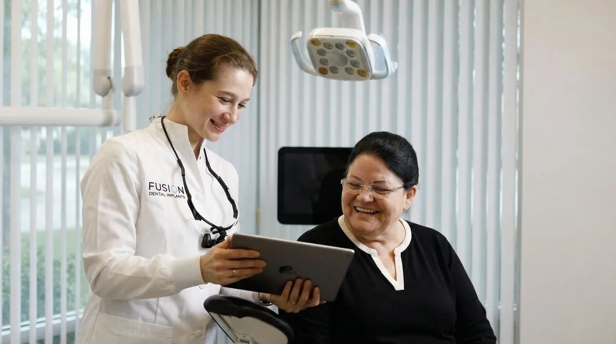 Patient consultation at Fusion Dental Implants